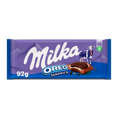 Chocolate con leche y galleta oreo sandwich Milka bolsa 92 g-0 Chocolate con leche y galleta oreo sandwich Milka bolsa 92 g-0