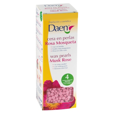Cera depilatoria en perlas rosa mosqueta Daen caja 200 g-0