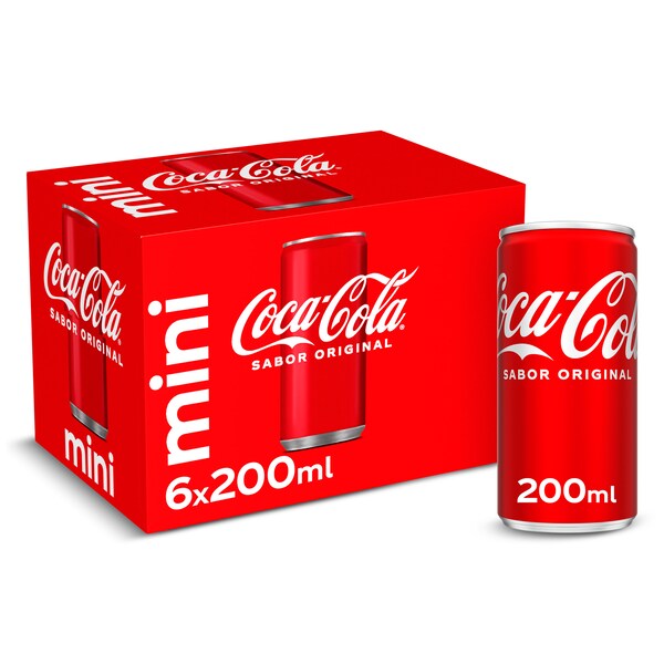 Coca-Cola Sabor Original Mini Lata Pack 6x20 Cl.