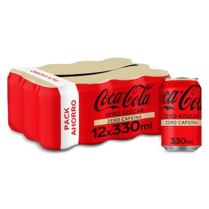 Coca-Cola zero azúcar zero cafeína 12 x 330 ml