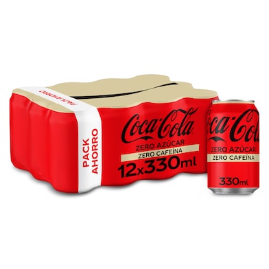 Refresco de cola zero zero Coca-Cola lata 12 x 33 cl-0