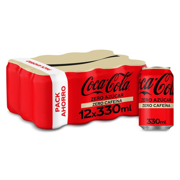 Coca-Cola Zero Azúcar Zero Cafeína Pack 12x33 Cl.