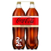 Refresco de cola zero zero Coca-Cola botella 2 x 2 l