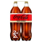 Refresco de cola zero zero Coca-Cola botella 2 x 2 l