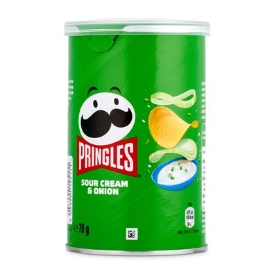 Patatas fritas crema y cebolla Pringles bote 70 g-0