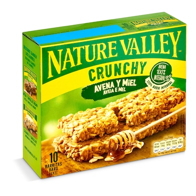 Barritas de cereales de avena y miel crunchy Nature Valley caja 210 g-0