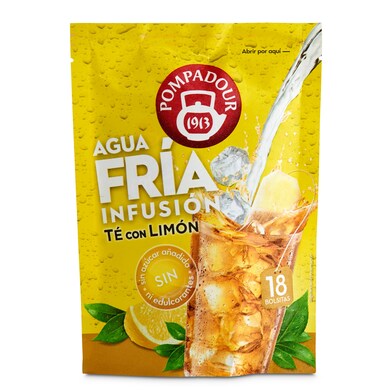 Té con limón agua fría Pompadour bolsa 36 g-0