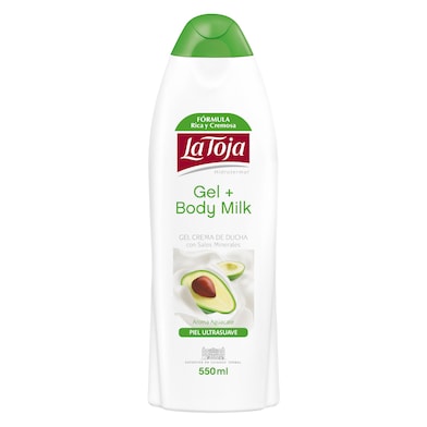 Gel de ducha más body milk aroma aguacate La toja bote 550 ml-0