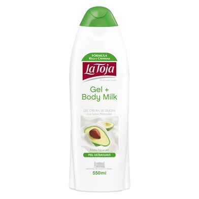 Gel de ducha más body milk aroma aguacate La toja bote 550 ml-0