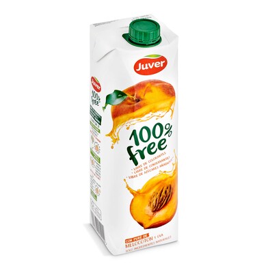 Bebida de zumo de melocotón 100% free Juver brik 1 l-0