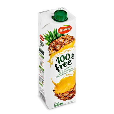 Bebida de zumo de piña 100% free Juver brik 1 l-0 Bebida de zumo de piña 100% free Juver brik 1 l-0