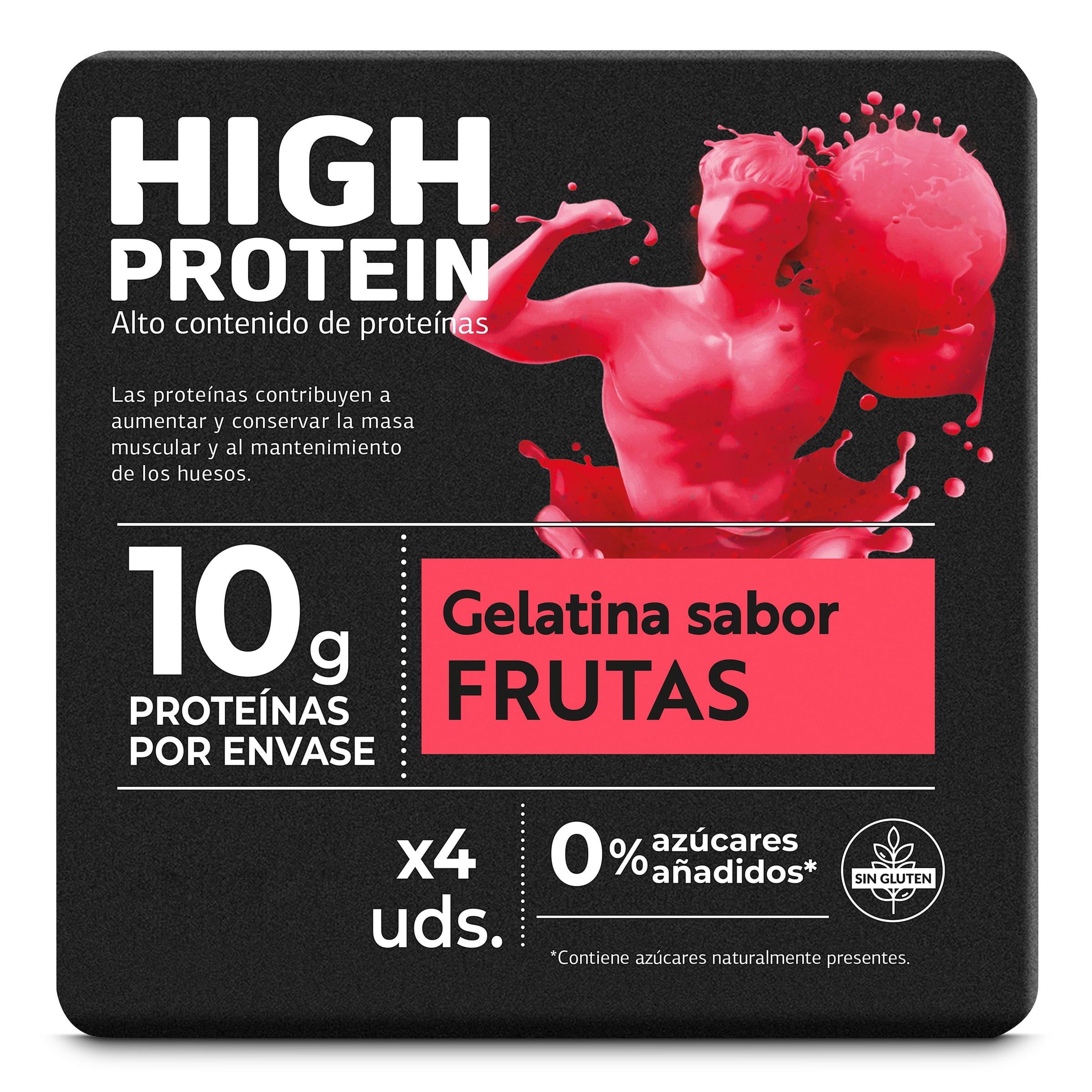 Postre gelificado sabor frutas alto en proteínas Dia Láctea 4 x 100 g