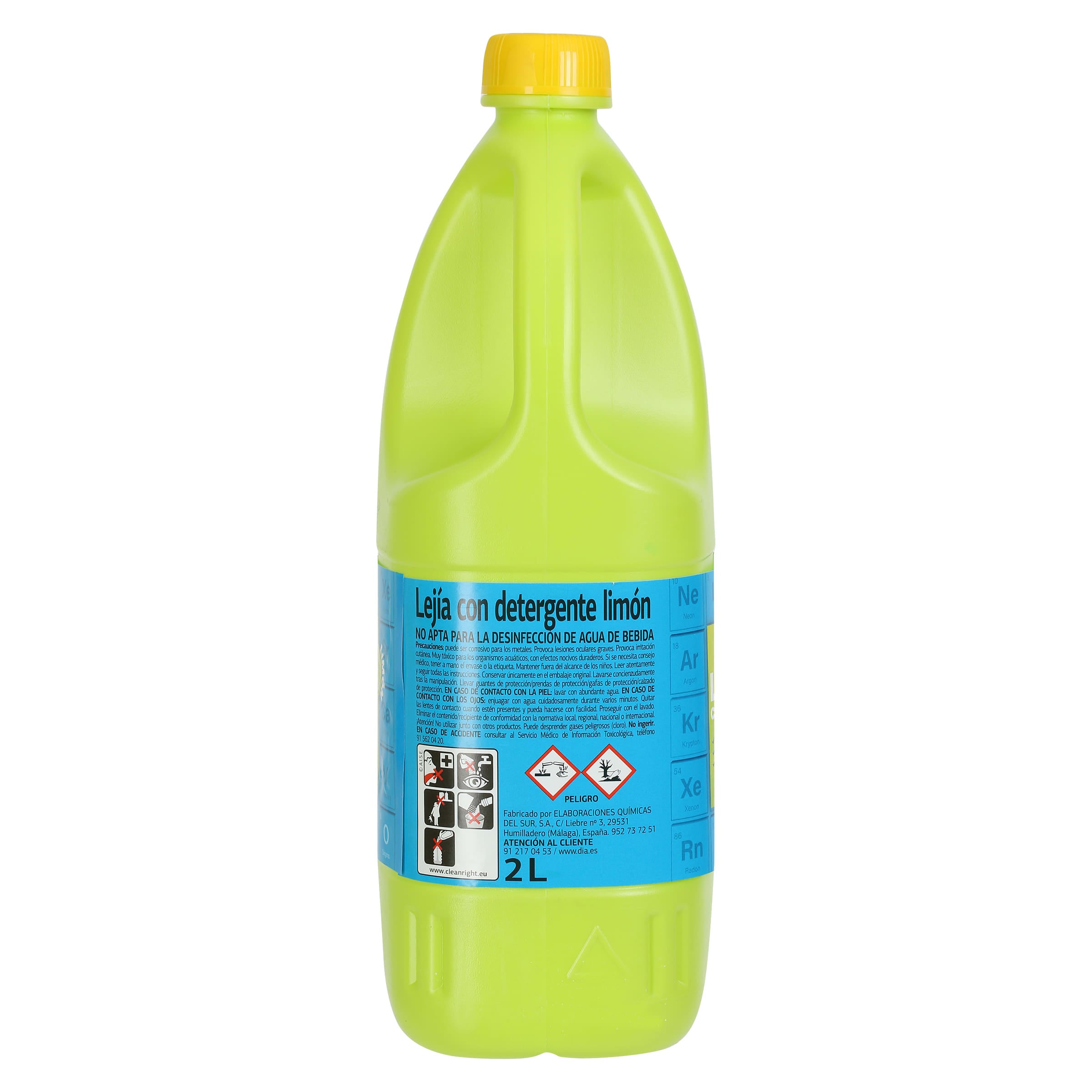 Lejía con detergente limón Dia 2 L