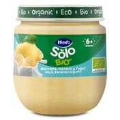 Puré de manzana, plátano y yogur 100% ecológica Hero Baby frasco 120 g