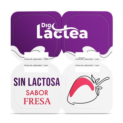 Sabor fresa sin lactosa Dia Láctea pack 4 x 125 g-1 Sabor fresa sin lactosa Dia Láctea pack 4 x 125 g-1