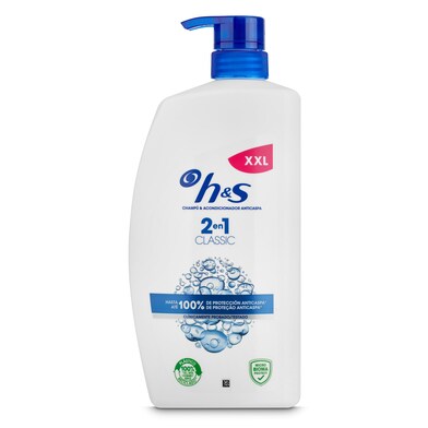 Champú anticaspa y acondicionador dos en uno H&s botella 1 l-0 Champú anticaspa y acondicionador dos en uno H&s botella 1 l-0
