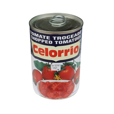 Tomate natural troceado Celorrio lata 390 g-0 Tomate natural troceado Celorrio lata 390 g-0