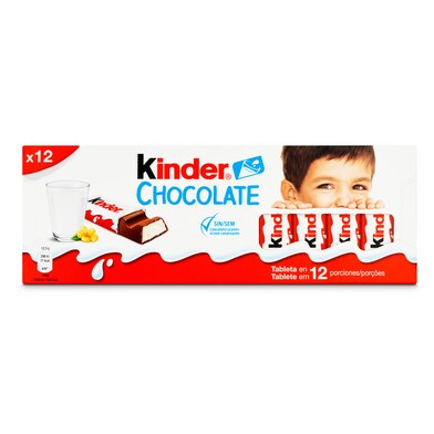 Barritas de chocolate con leche Kinder caja 150 g-0 Barritas de chocolate con leche Kinder caja 150 g-0
