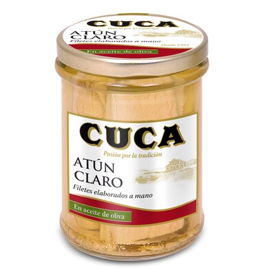 Atún claro en aceite de oliva Cuca frasco 180 g-0 Atún claro en aceite de oliva Cuca frasco 180 g-0