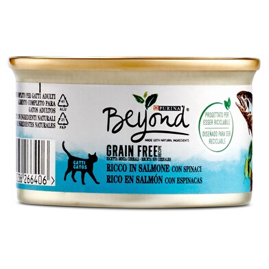 Alimento húmedo para gatos rico en salmón Purina lata 85 g-0