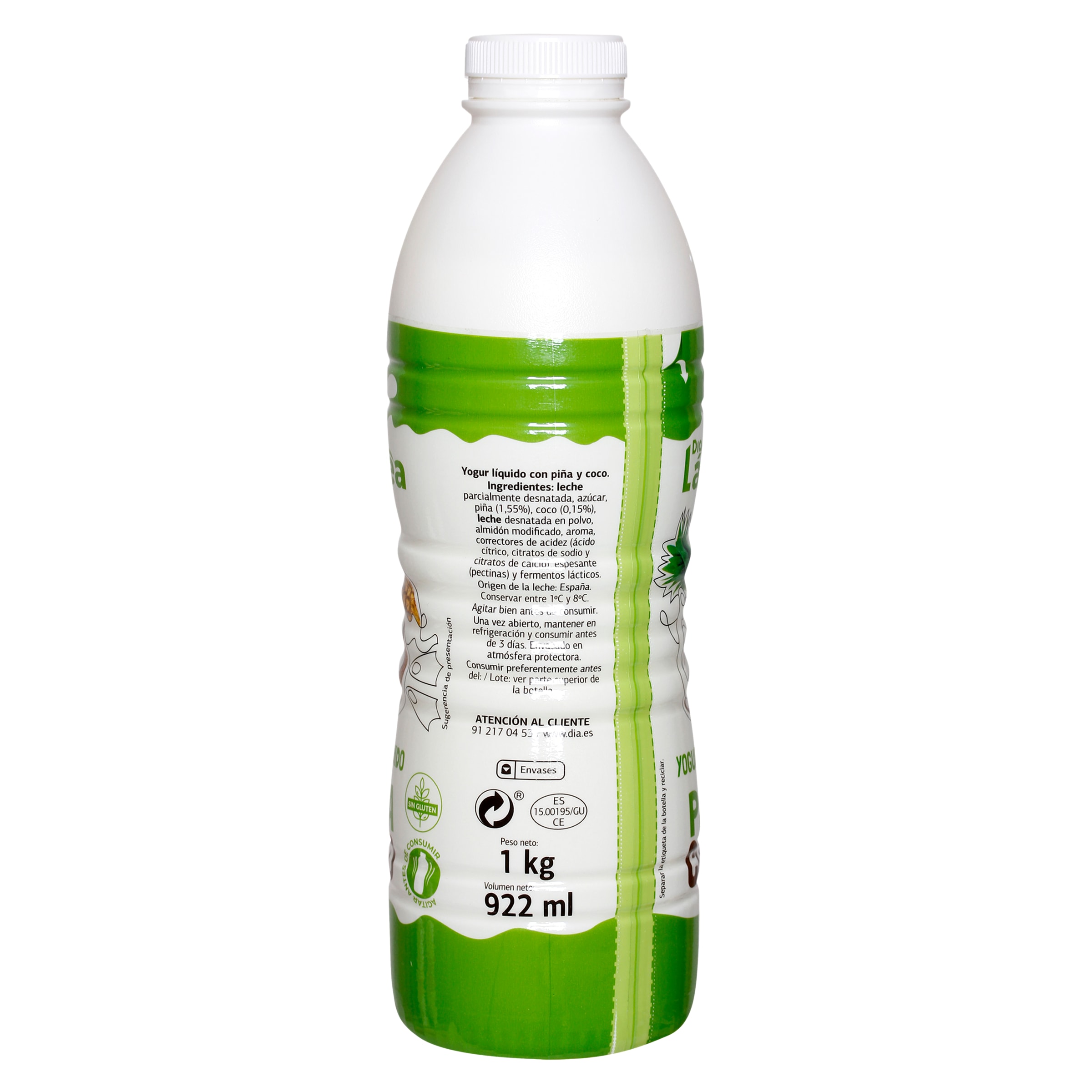 Yogur líquido sabor piña y coco Dia Láctea 1 Kg