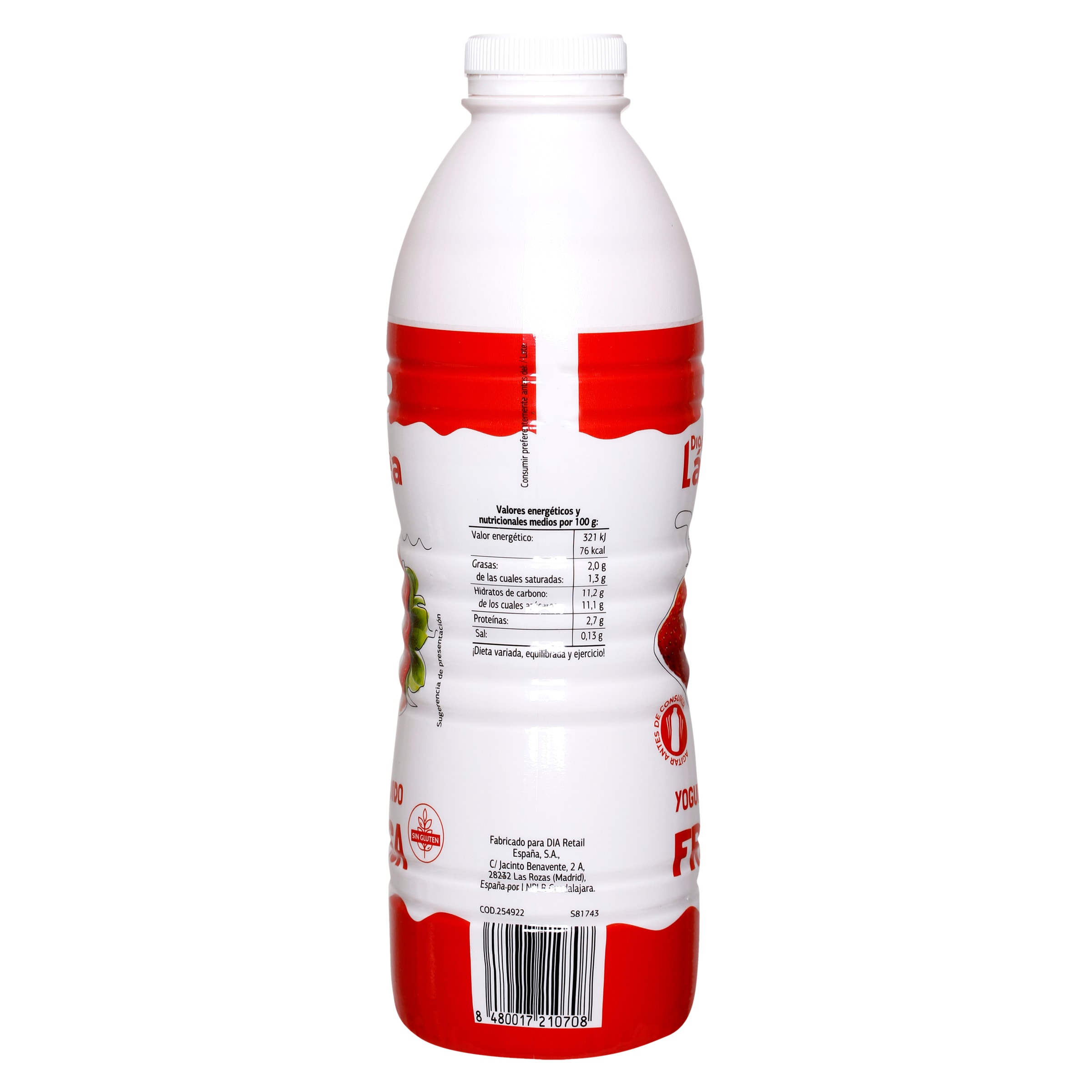 Yogur líquido sabor fresa Dia Láctea 1 Kg