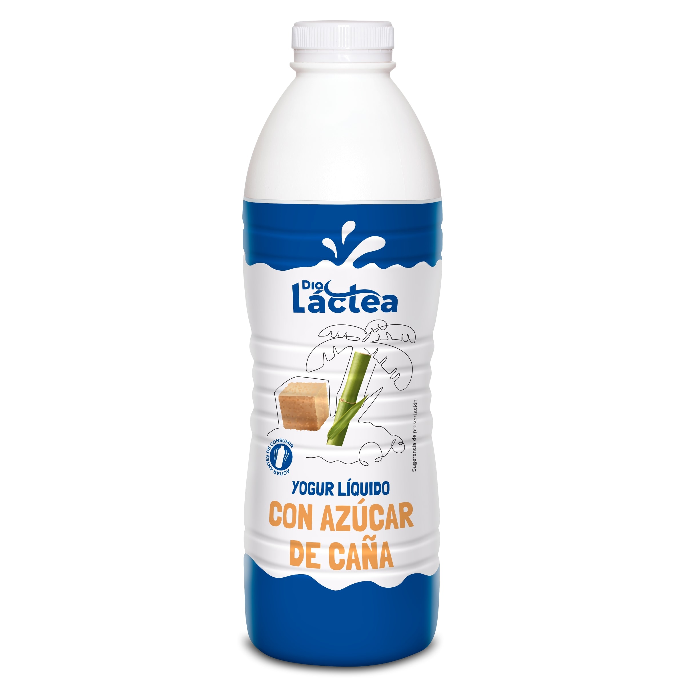 Yogur natural líquido con azúcar de caña Dia Láctea botella 1 Kg