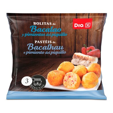 Bolitas de bacalao y pimiento del piquillo Dia bolsa 400 g-0 Bolitas de bacalao y pimiento del piquillo Dia bolsa 400 g-0