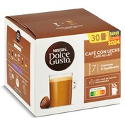 Café con leche en cápsulas Nescafé Dolce Gusto caja 30 unidades