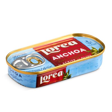 Anchoa del cantábrico en aceite de oliva Lorea lata 30 g-0 Anchoa del cantábrico en aceite de oliva Lorea lata 30 g-0