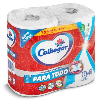 Papel de cocina para todo Colhogar 2 unidades-0