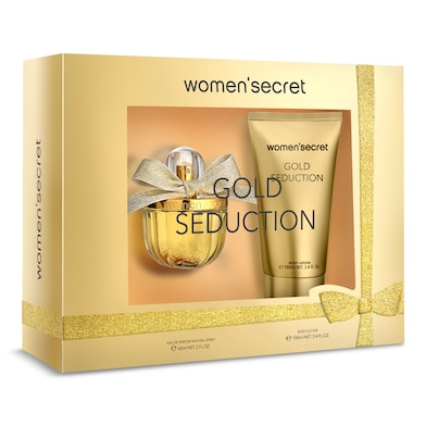 Pack gold seduction colonia 60 ml + loción 100 ml Women secret estuche 160 ml-0