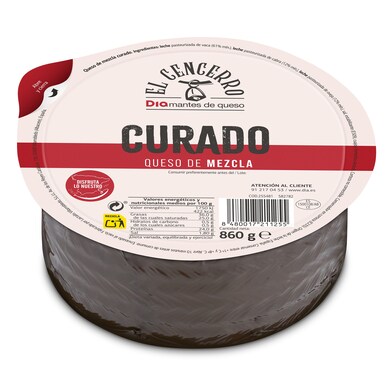 Queso curado mezcla El Cencerro de Dia 860 g-0 Queso curado mezcla El Cencerro de Dia 860 g-0