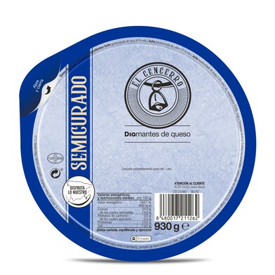 Queso semicurado El cencerro 930 g-1 Queso semicurado El cencerro 930 g-1