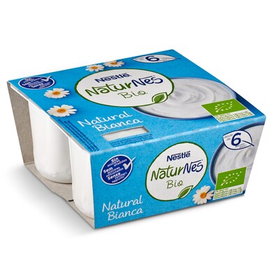Yogur natural bio Nestlé Naturnes pack 4 x 90 g-0 Yogur natural bio Nestlé Naturnes pack 4 x 90 g-0