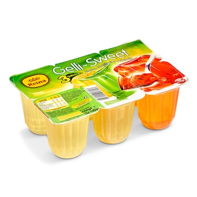 Gelatina de limón, multifrutas y naranja REINA  6 unidades PACK 600 GR-0