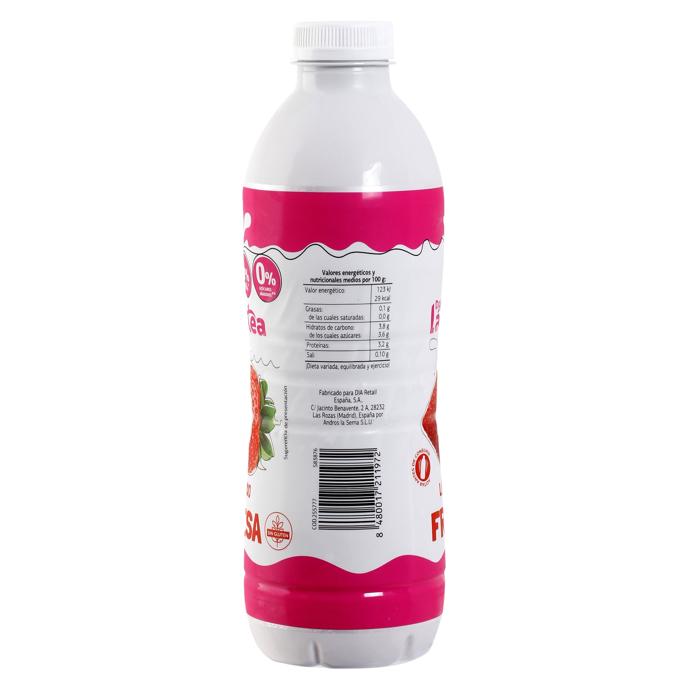 Yogur líquido de fresa desnatado Dia Láctea 1 Kg