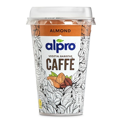 Café con bebida de almendras Alpro vaso 200 ml-0