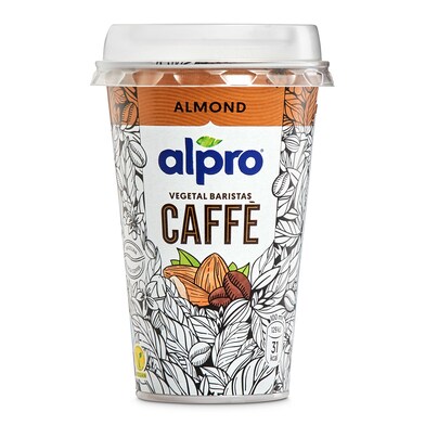 Café con bebida de almendras Alpro vaso 200 ml-0 Café con bebida de almendras Alpro vaso 200 ml-0