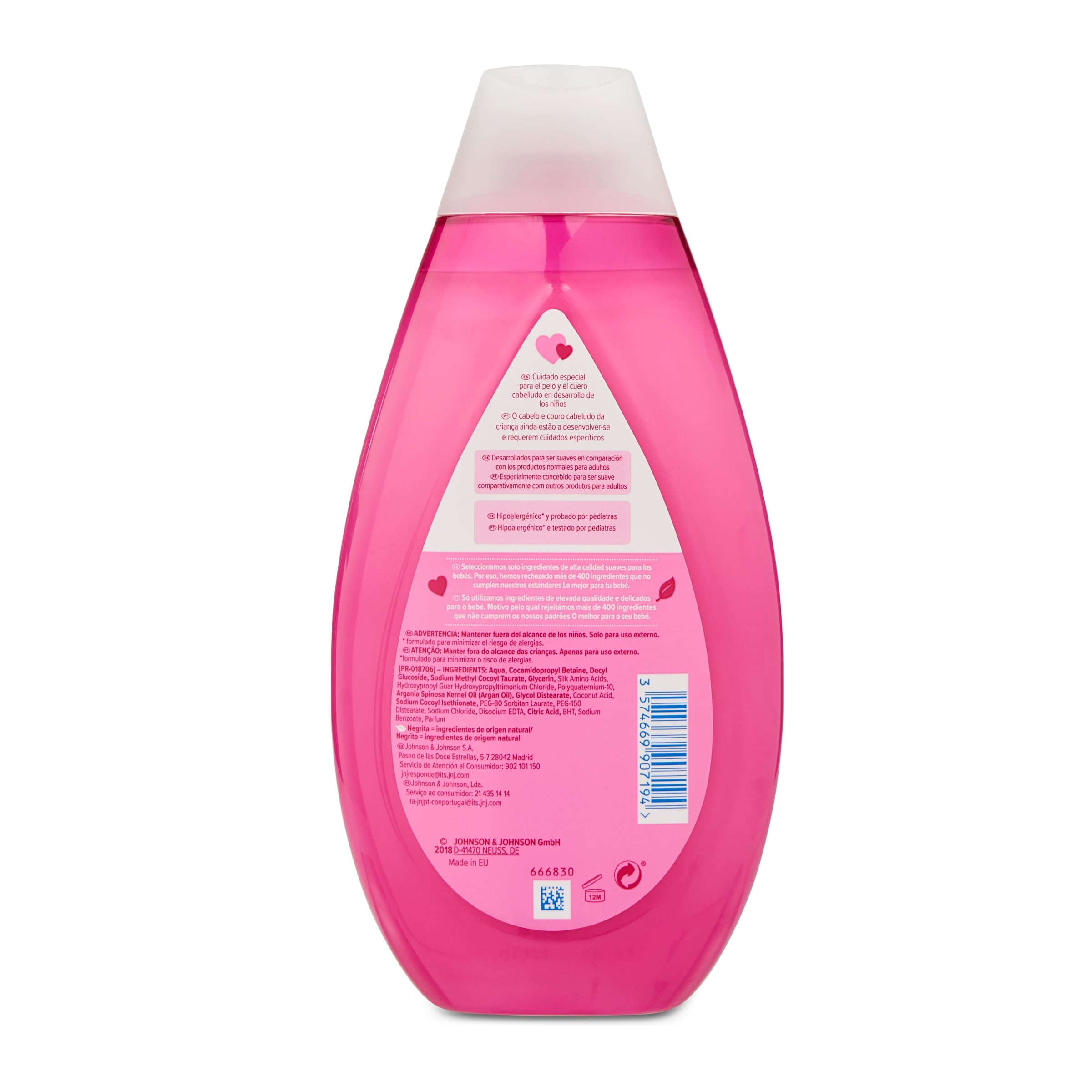 Champú gotas de brillo Johnson's baby 500 ml