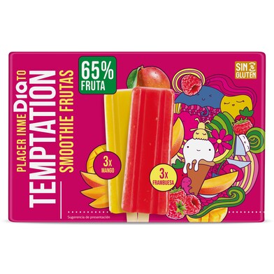 Helado smoothie de frutas 6 unidades TEMPTATION ESTUCHE 330 GR-1 Helado smoothie de frutas 6 unidades TEMPTATION ESTUCHE 330 GR-1