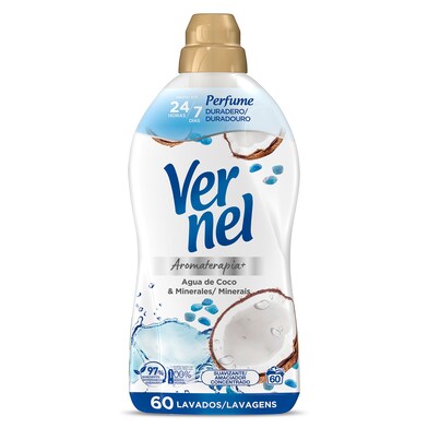 Suavizante concentrado aromaterapia coco Vernel botella 60 lavados-0 Suavizante concentrado aromaterapia coco Vernel botella 60 lavados-0