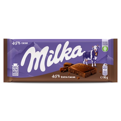 Chocolate extra cacao 45% Milka 90 g-0