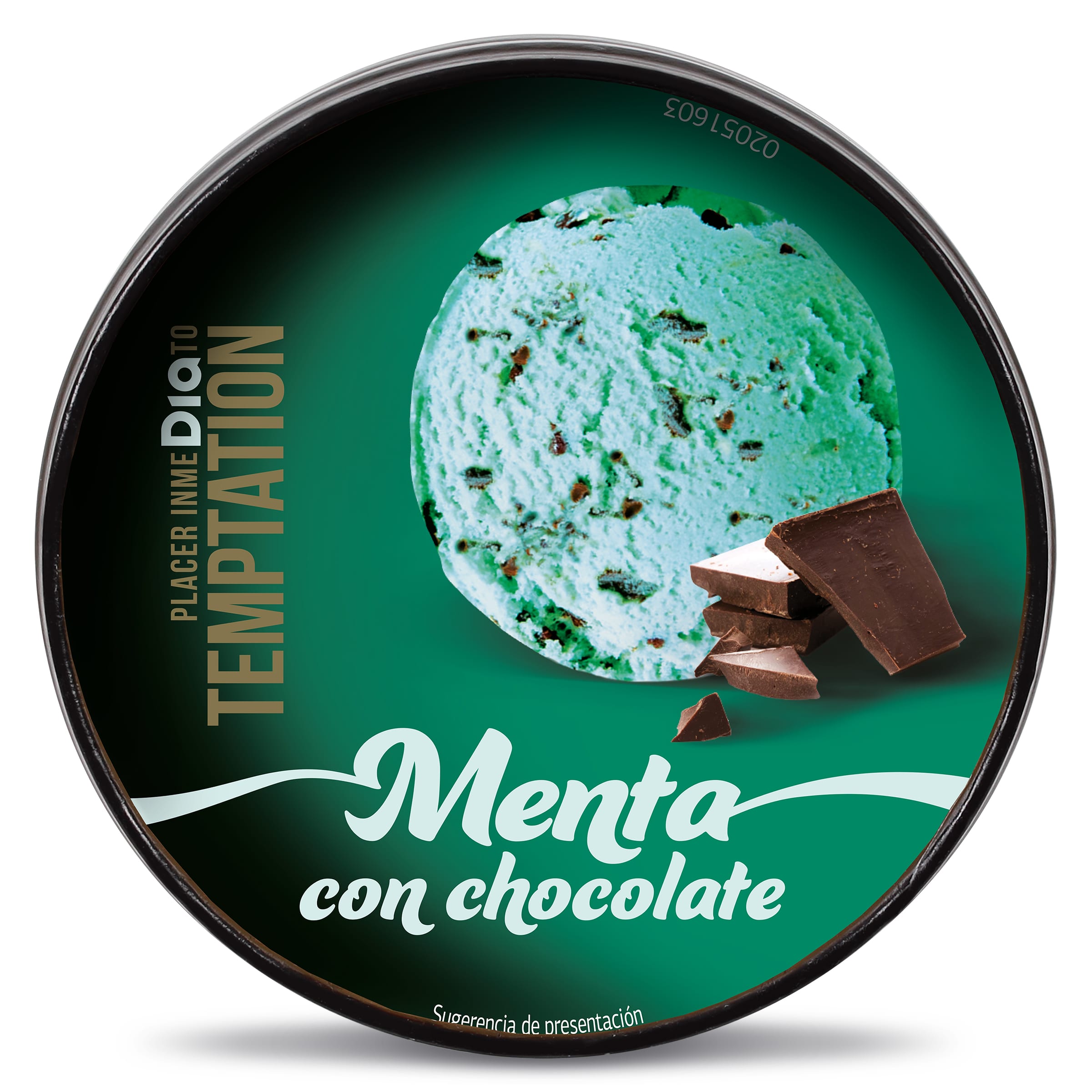 Tarrina de menta con chocolate Dia Temptation 350 g