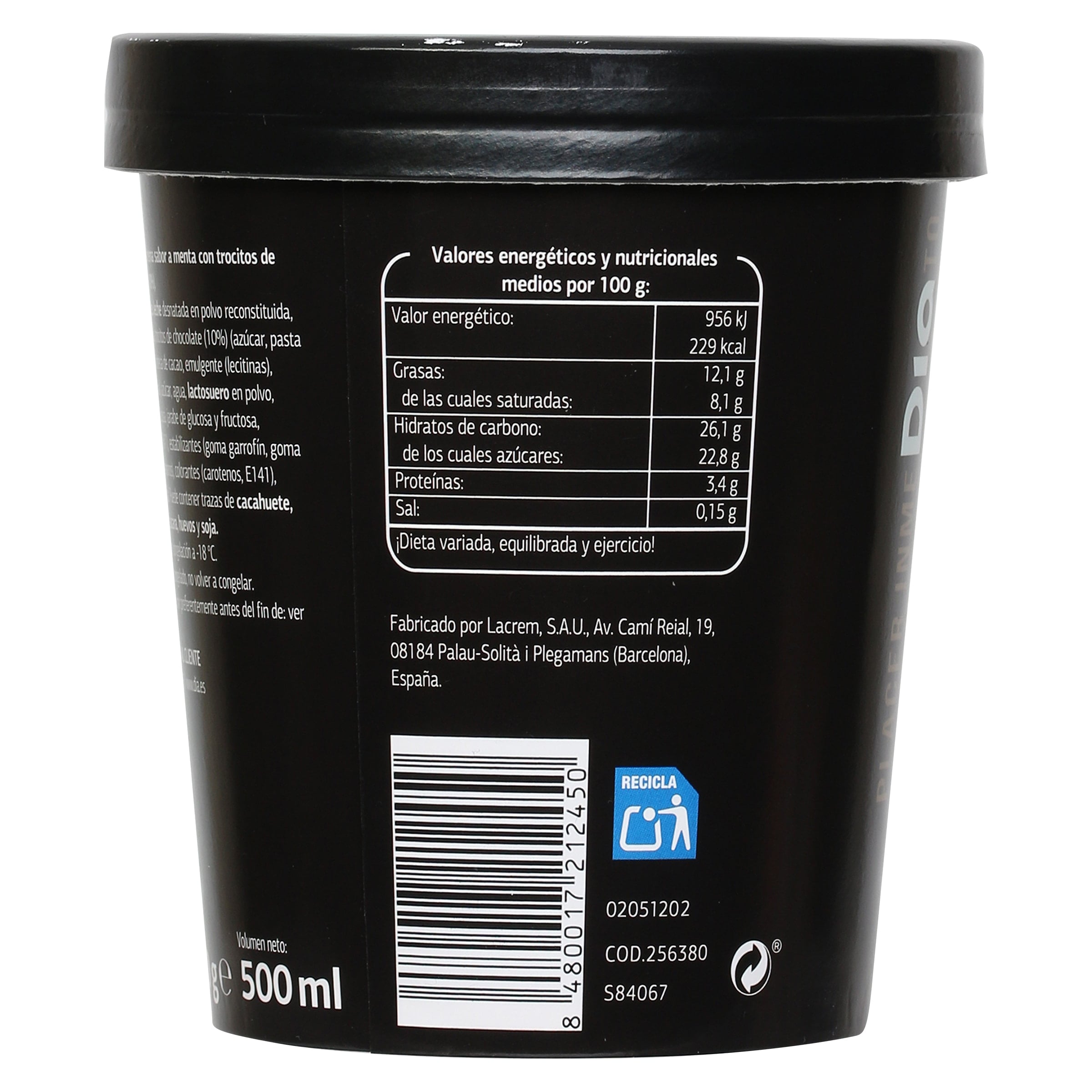 Tarrina de menta con chocolate Dia Temptation 350 g