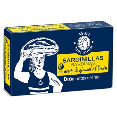 Sardinillas al limón Mari Marinera de Dia lata 65 g-0 Sardinillas al limón Mari Marinera de Dia lata 65 g-0