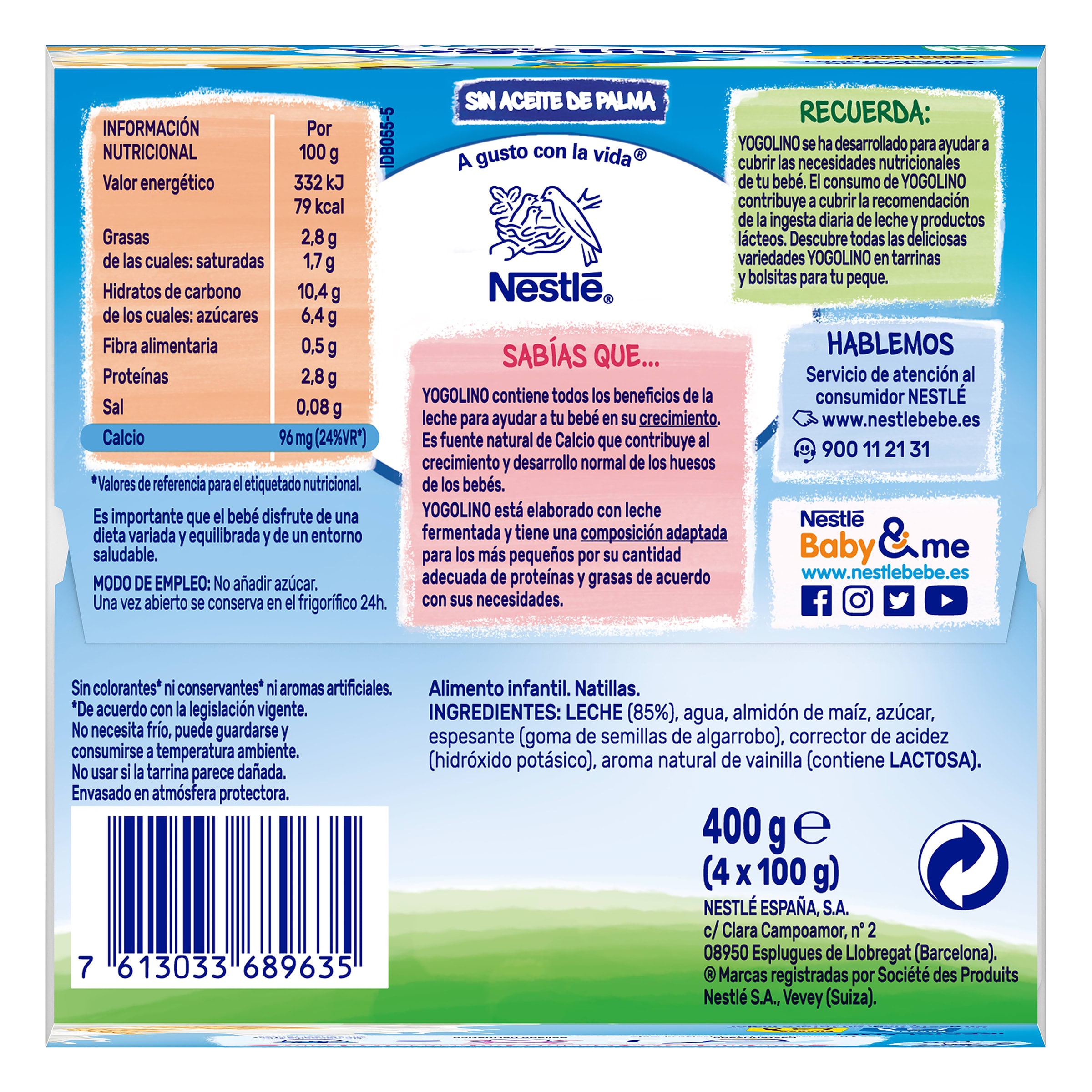Natillas Nestlé Yogolino 4 x 100 g
