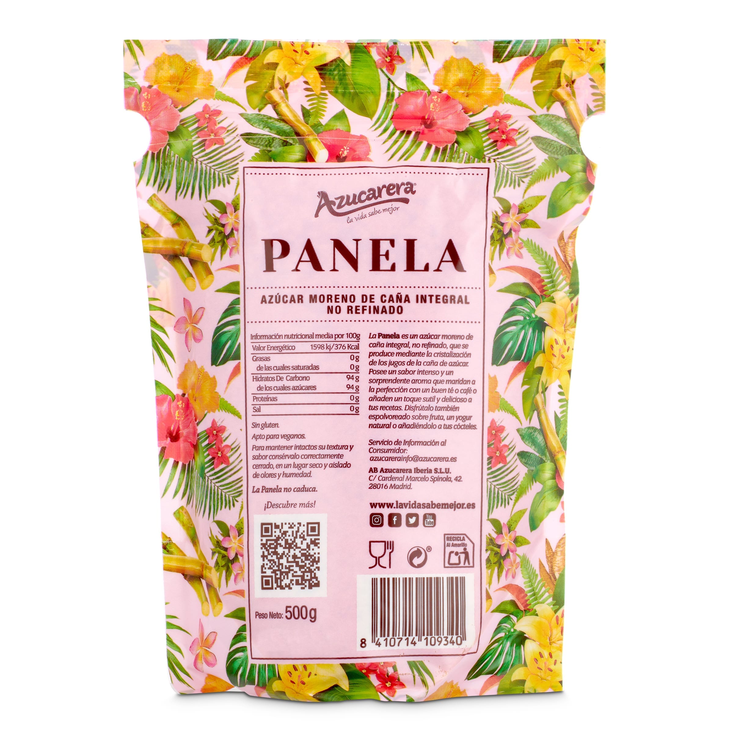 Panela azúcar moreno de caña integral Azucarera 500 g