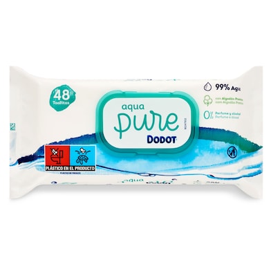 Dodot Aqua Pure Toallitas Para Bebé con 99% Agua - 1 Paquete de 48 Toallitas  : .es: Bebé