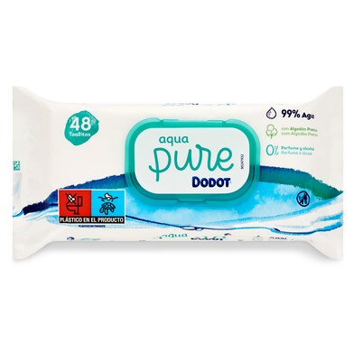 Dodot Aqua Pure: Toallitas Suaves y Pura Hidratación para la Piel de Tu  Bebé — FARMAPROXI